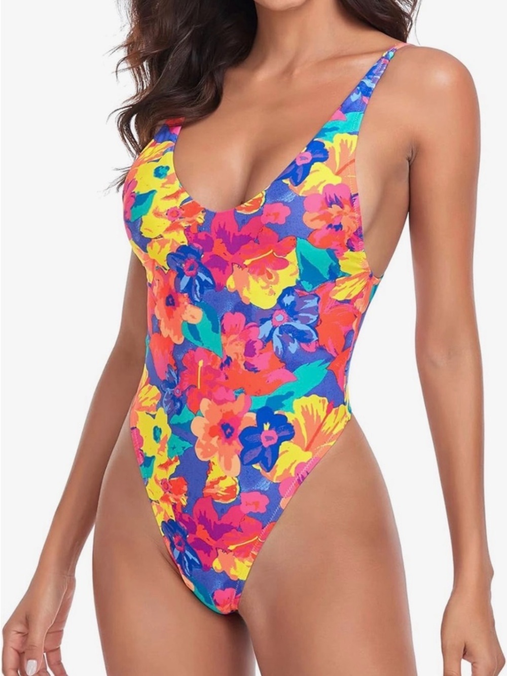 NWT RELLECIGA Floral High-Cut One-Piece Monokini Large | Sustainable - Picture 4 of 9